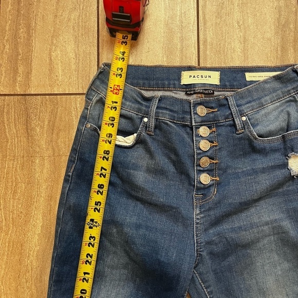 Pacsun Women’s Power Super Stretch High Rise Distressed Skinny Size 25 S - Picture 4 of 5